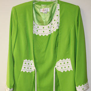 Lime Green 3-piece Church Suit